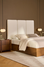 Article Noel Queen Tall Headboard - Lunaria White Bouclé