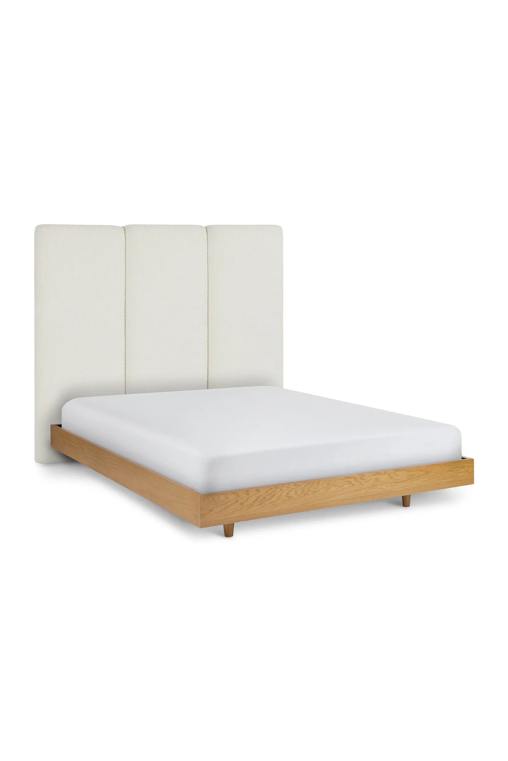 Article Noel Queen Tall Headboard - Lunaria White Bouclé