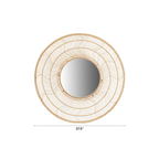 Meron Round Wall Mirror - Natural