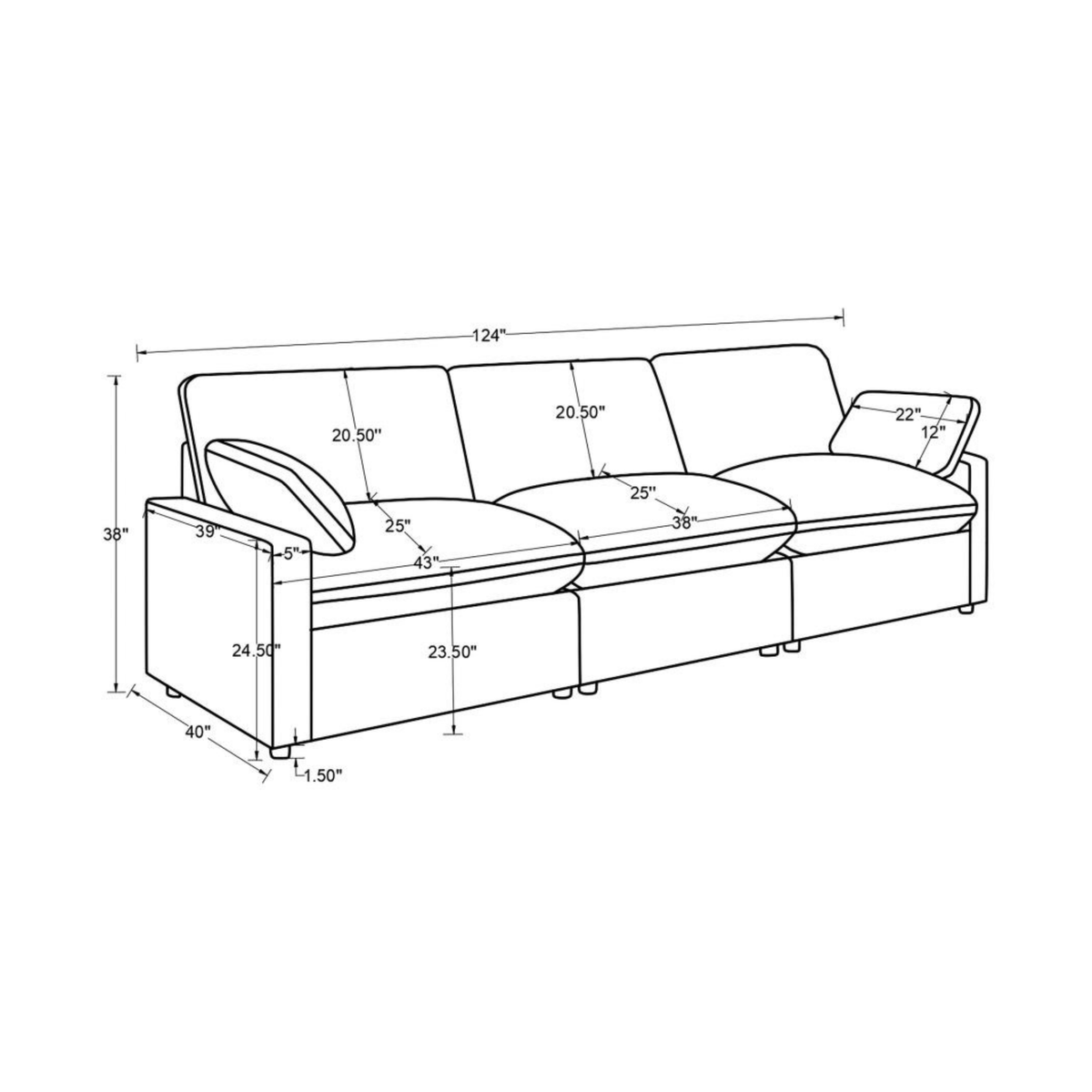 Charlie Upholstered Power Recliner Sectional