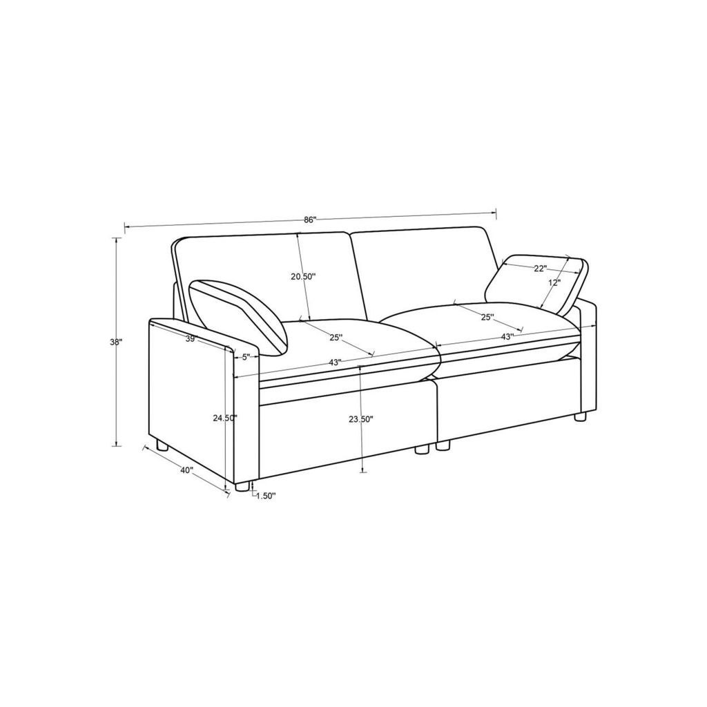 Charlie Upholstered Power Recliner Sectional