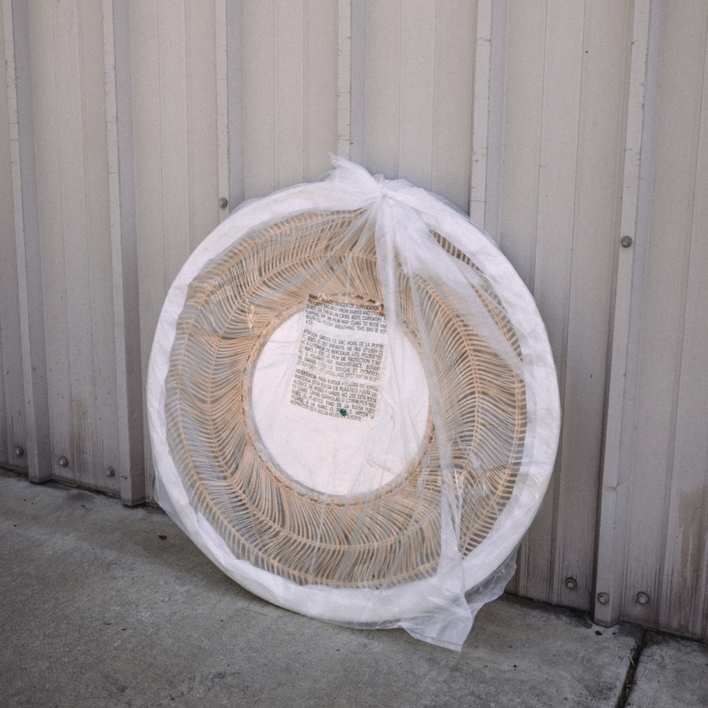 Meron Round Wall Mirror - Natural