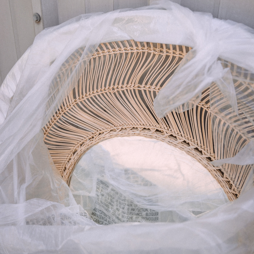 Meron Round Wall Mirror - Natural