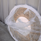 Meron Round Wall Mirror - Natural