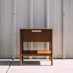 Liv Single-Drawer Nightstand - Walnut (Set of 2)