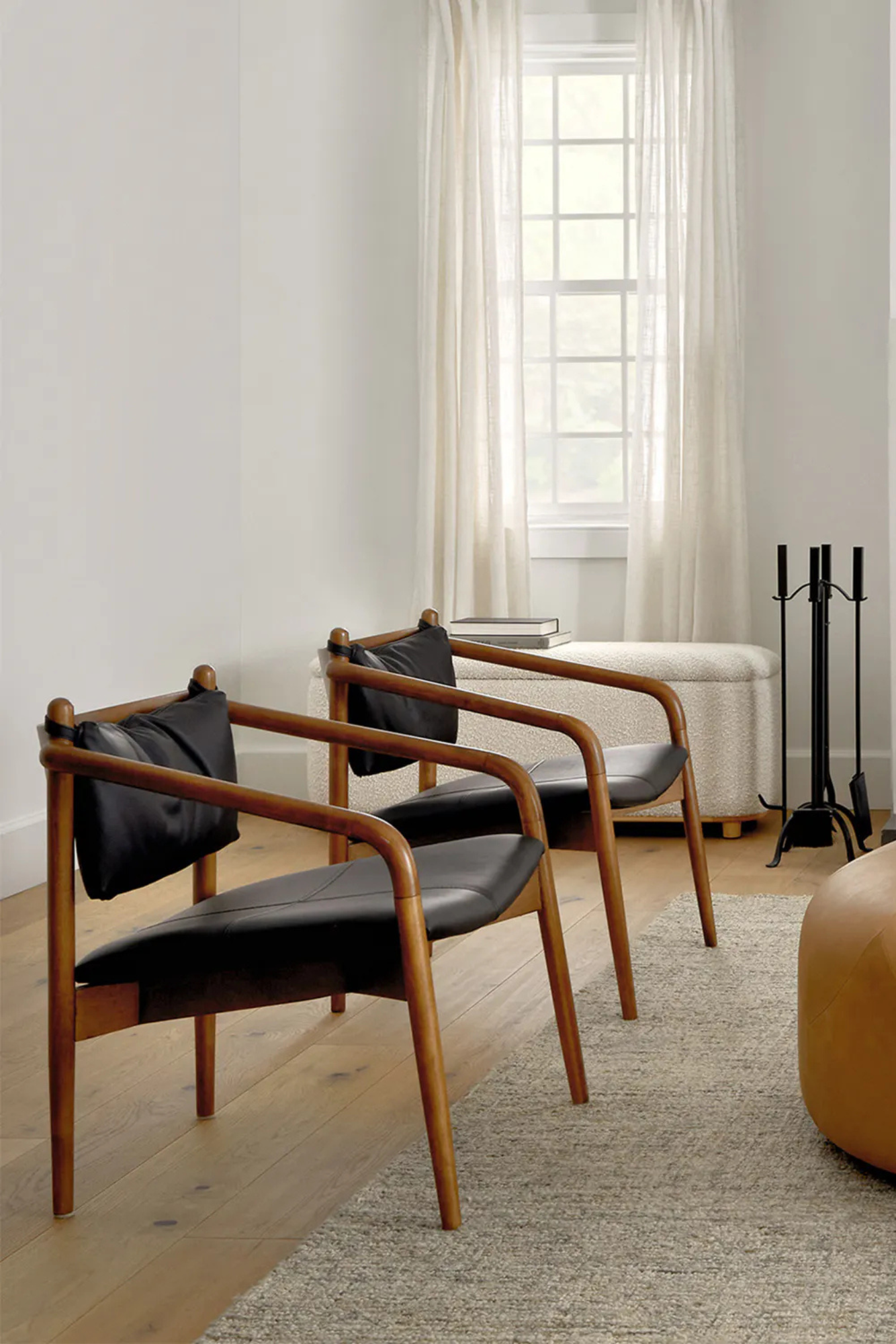 Article Lento 25" Leather Lounge Chair - Black