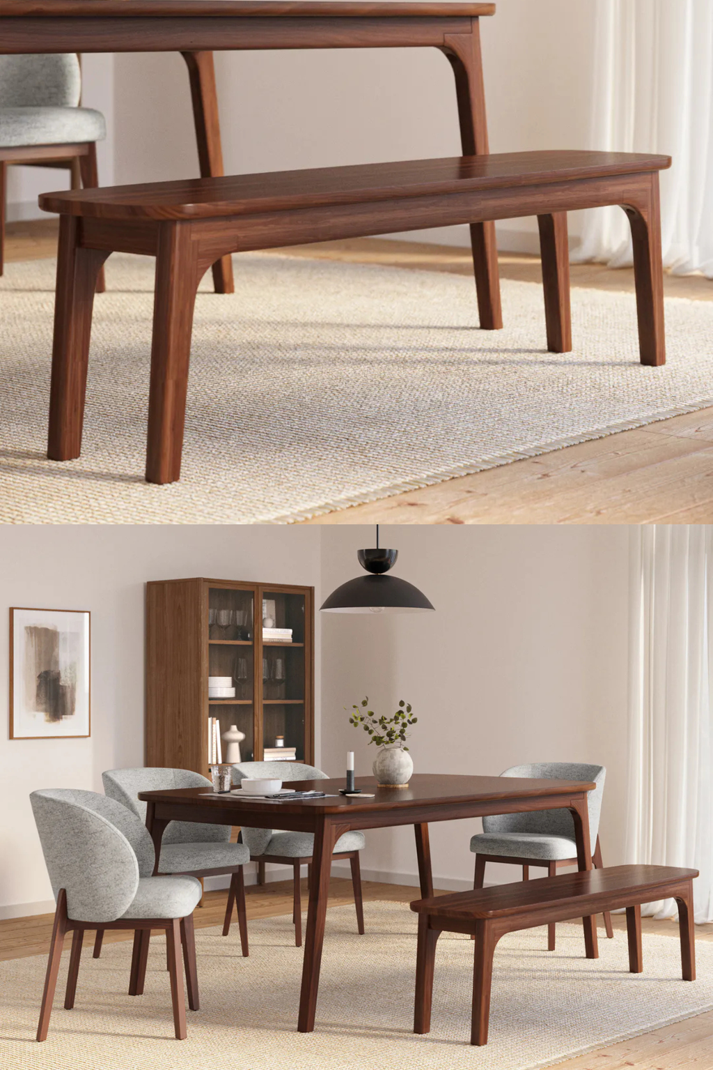 Article Plumas 60" Bench - Walnut
