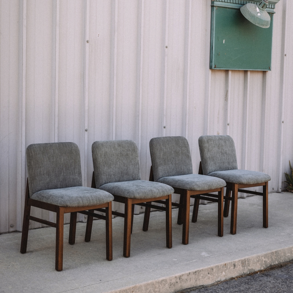 Mikkel Dining Chair - Walnut And Algonquin Green (Set of 4)
