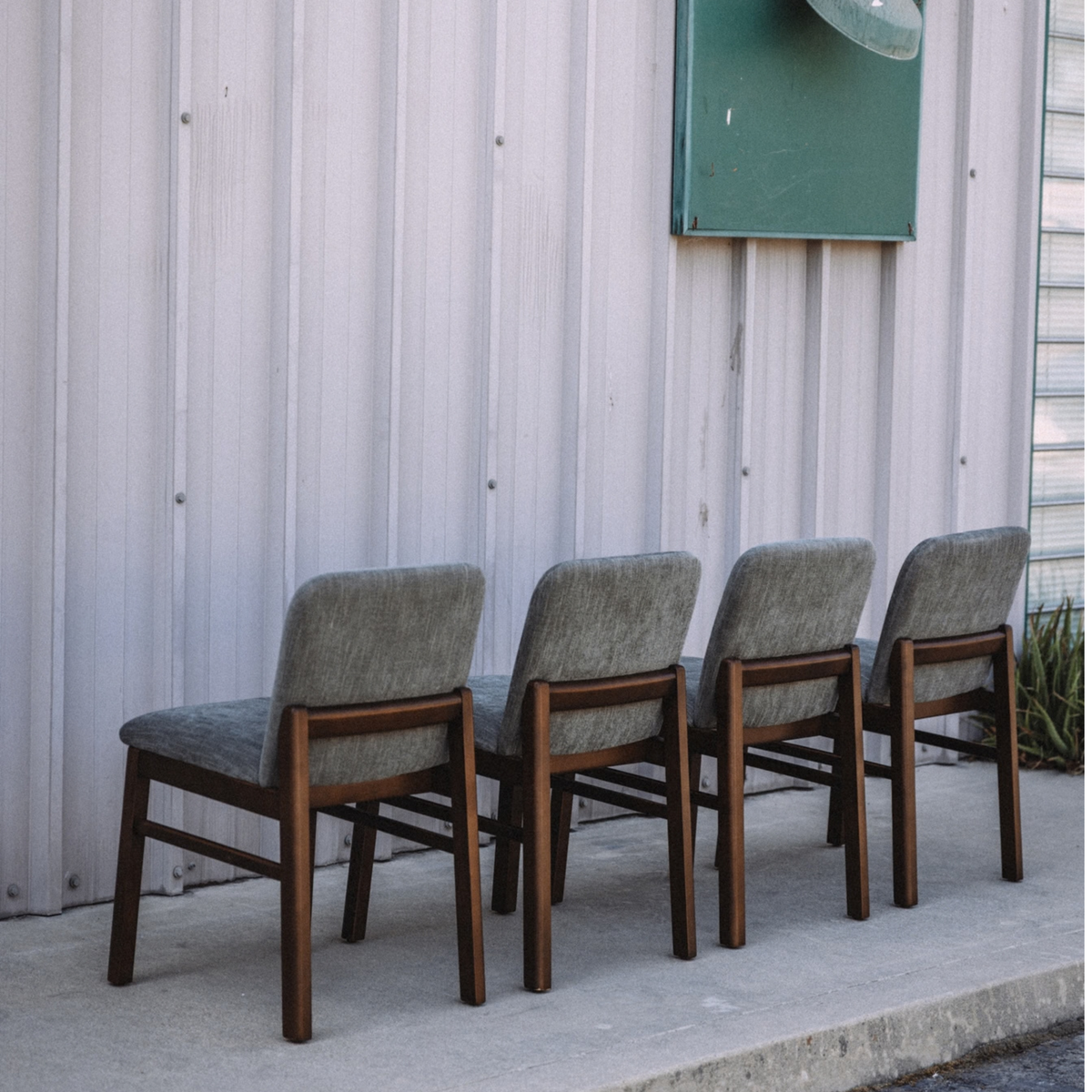 Mikkel Dining Chair - Walnut And Algonquin Green (Set of 4)
