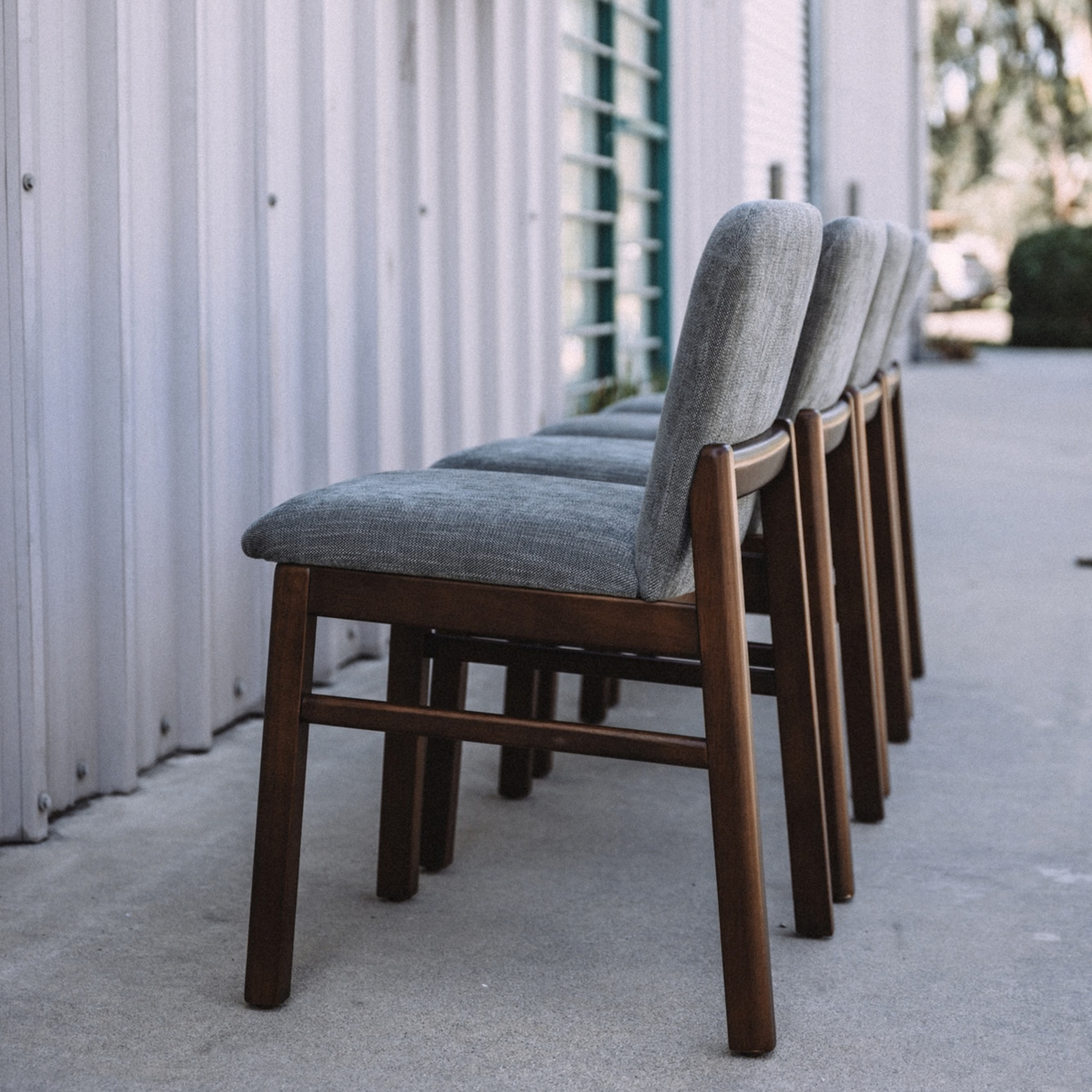 Mikkel Dining Chair - Walnut And Algonquin Green (Set of 4)
