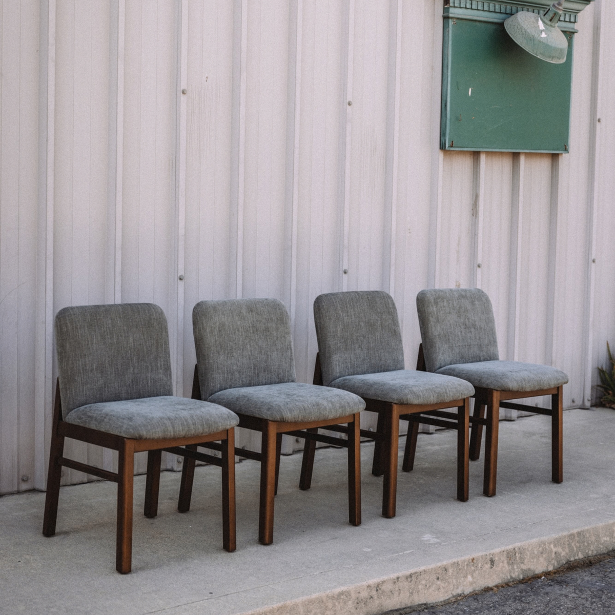 Mikkel Dining Chair - Walnut And Algonquin Green (Set of 4)