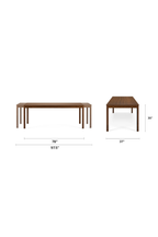 Article Heidi 78" - 97.5" Extendable Dining Table - Walnut