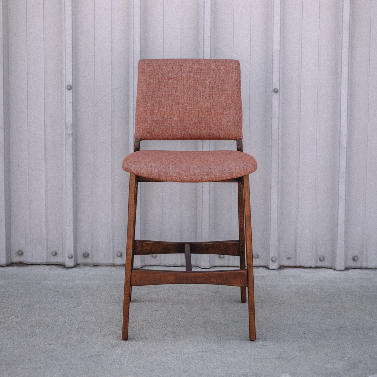 Nosh Counter Stool - Walnut And Rosehip Orange (Set of 2)