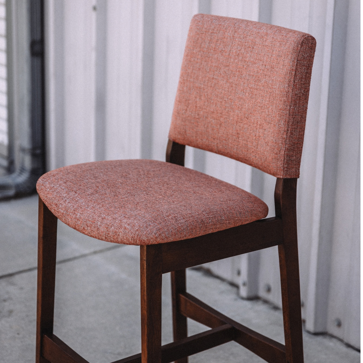 Nosh Counter Stool - Walnut And Rosehip Orange (Set of 2)