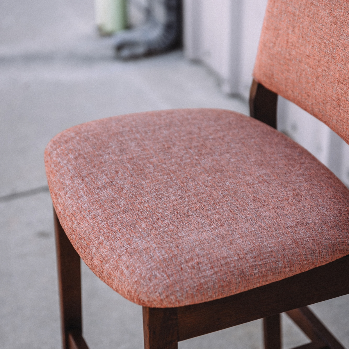 Nosh Counter Stool - Walnut And Rosehip Orange (Set of 2)