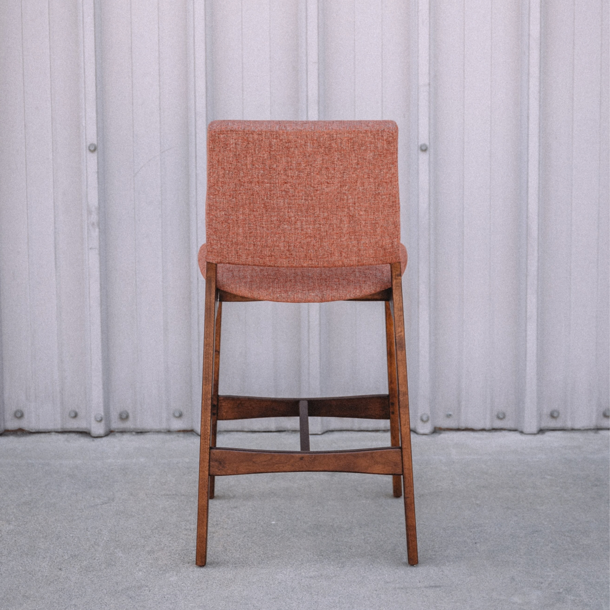 Nosh Counter Stool - Walnut And Rosehip Orange (Set of 2)