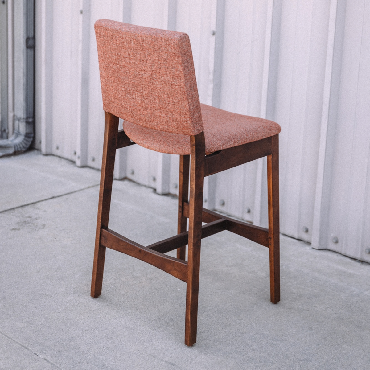 Nosh Counter Stool - Walnut And Rosehip Orange (Set of 2)