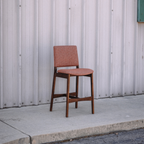 Nosh Counter Stool - Walnut And Rosehip Orange (Set of 2)