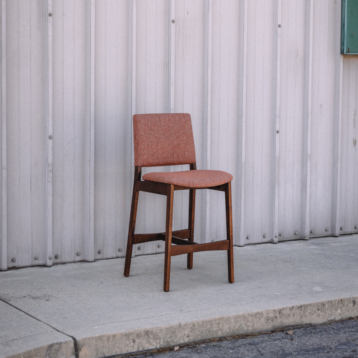 Nosh Counter Stool - Walnut And Rosehip Orange (Set of 2)