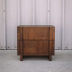 Ayra 2-Drawer Nightstand - Walnut