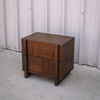 Ayra 2-Drawer Nightstand - Walnut