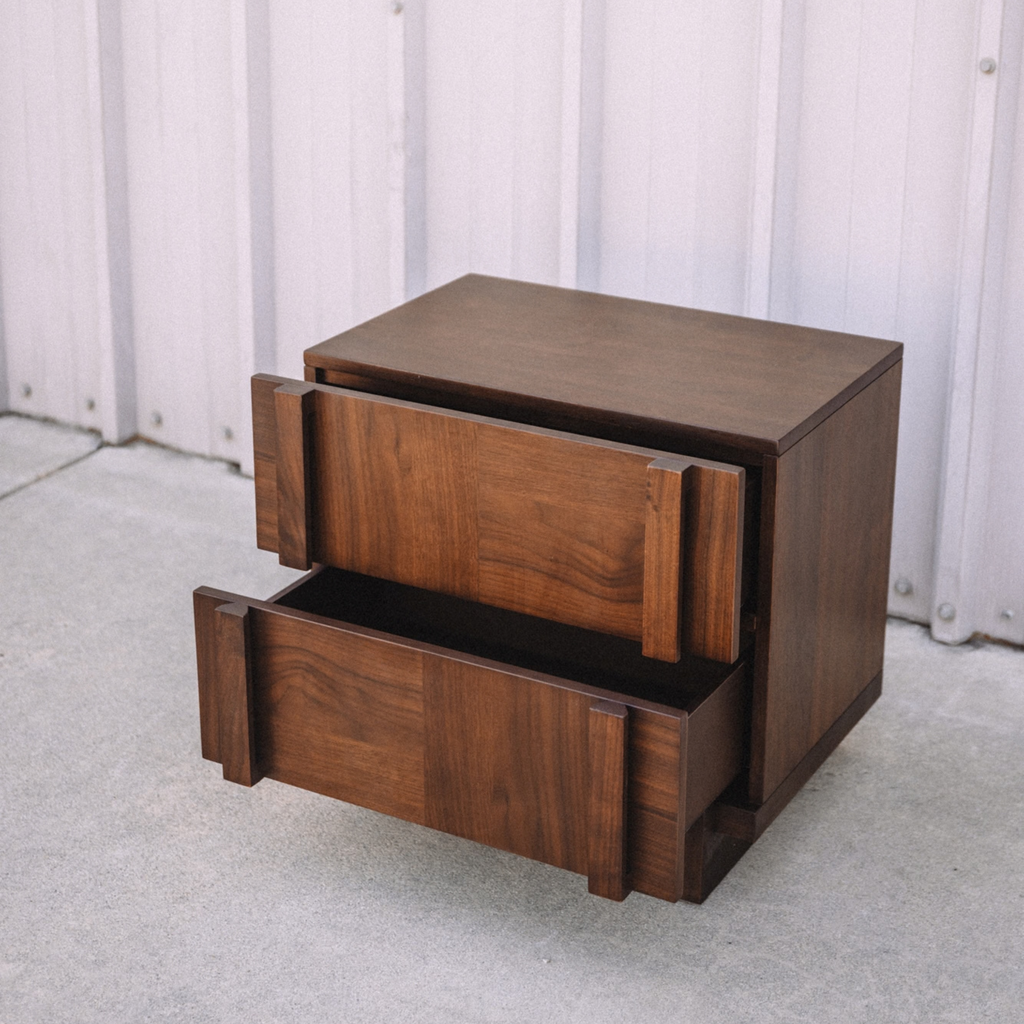 Ayra 2-Drawer Nightstand - Walnut