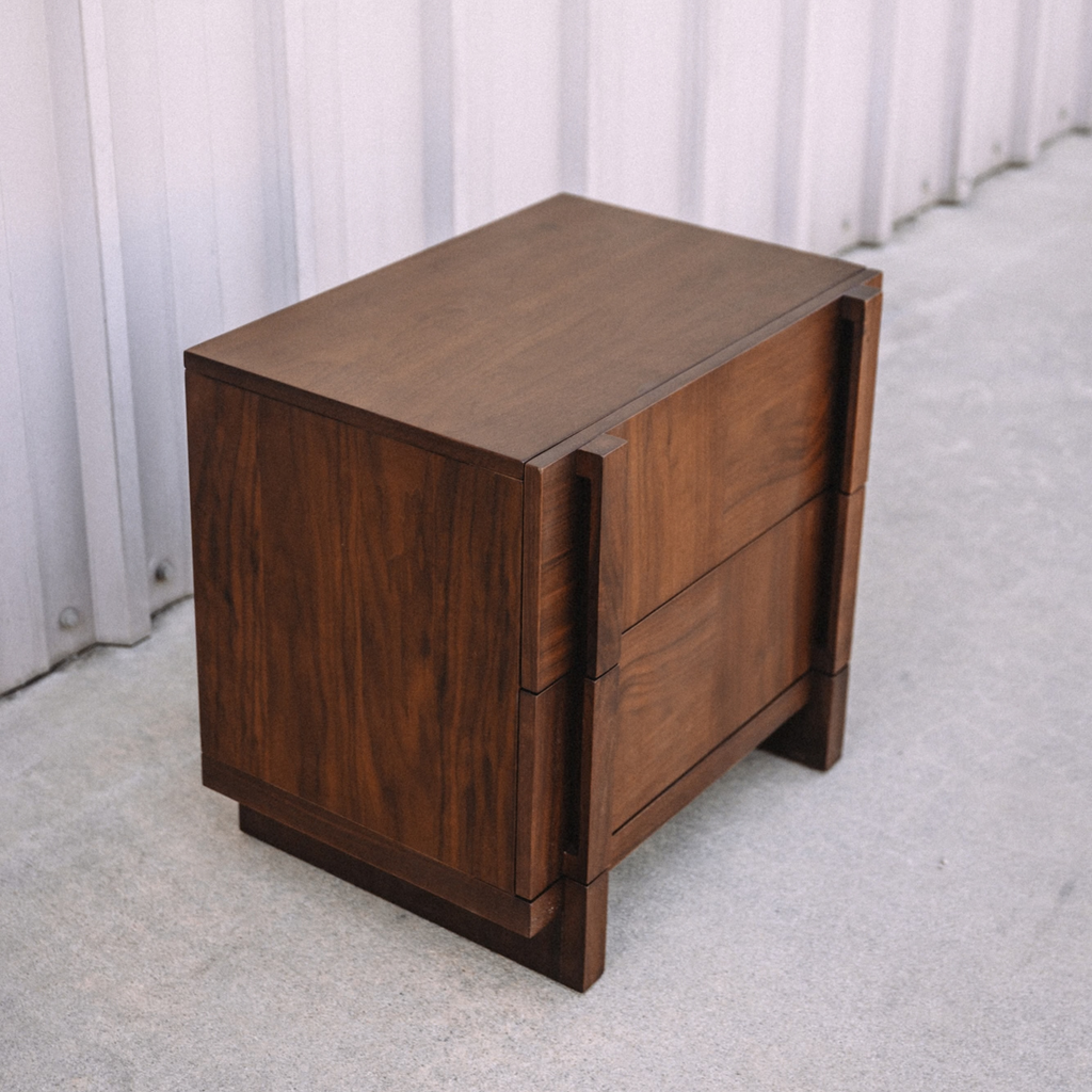 Ayra 2-Drawer Nightstand - Walnut
