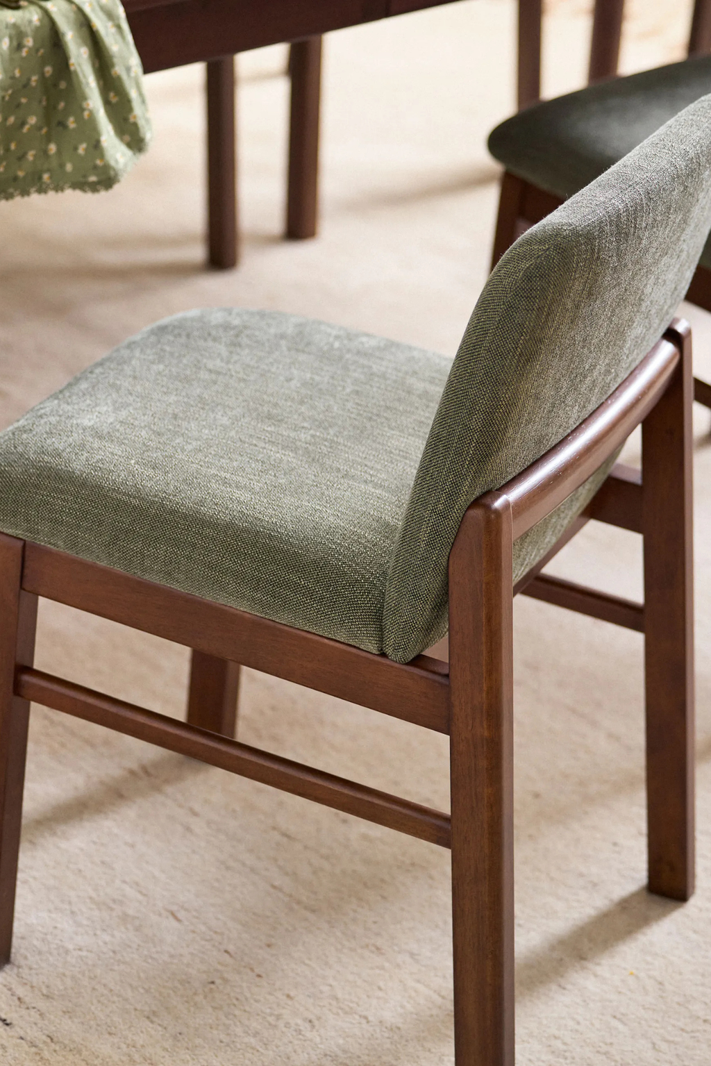 Article Mikkel Dining Chair - Walnut And Algonquin Green (Set of 6)