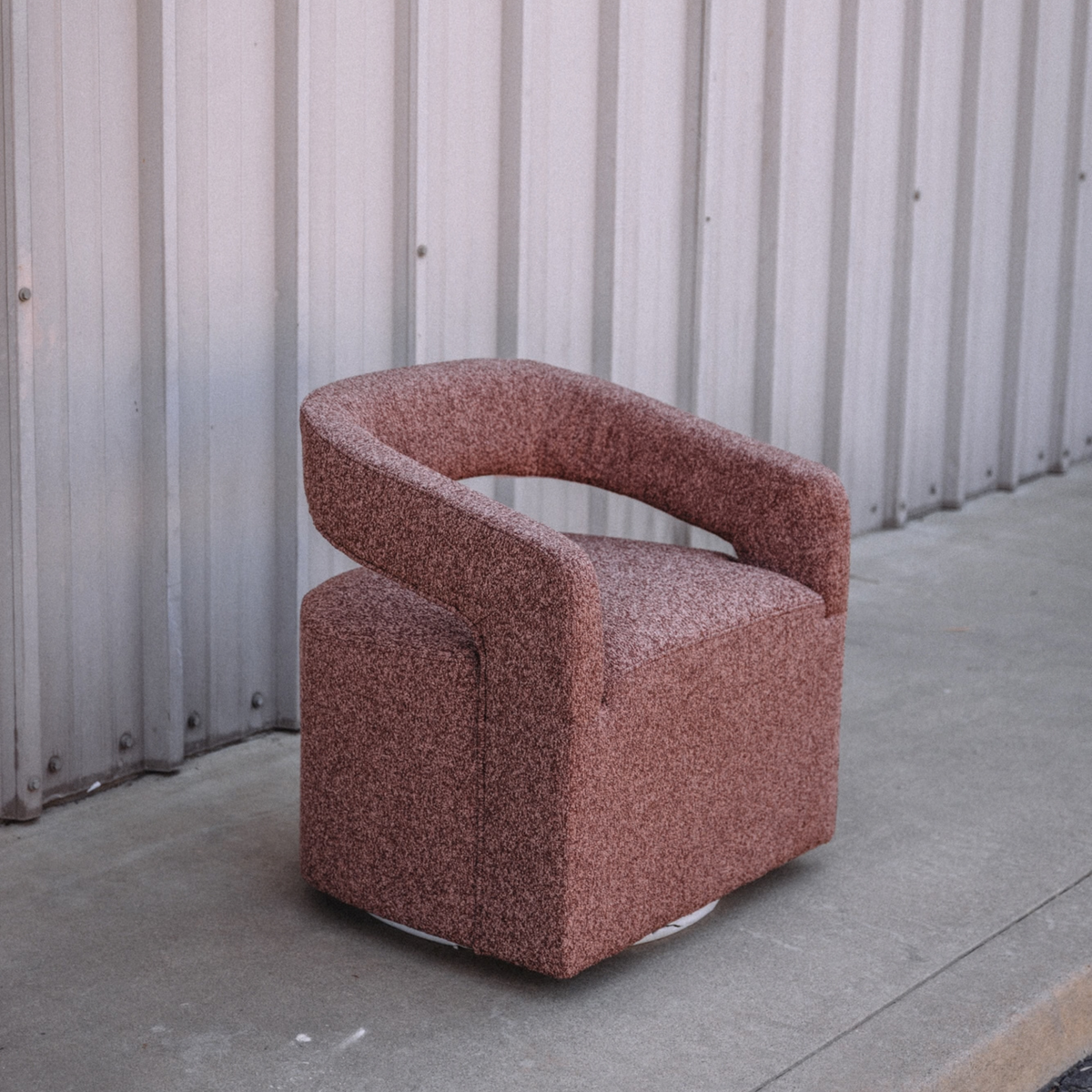 Jenny Bouclé Swivel Chair