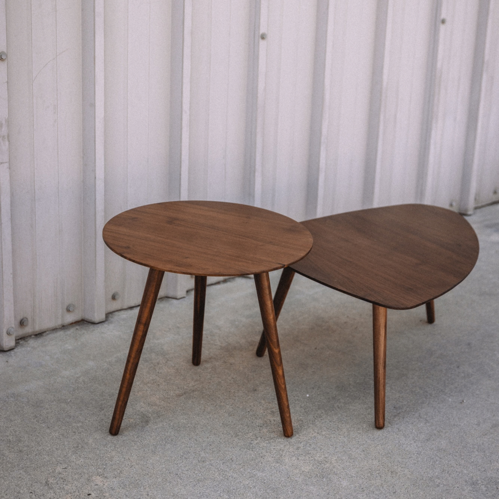 Article Amoeba Coffee & Side Table - Walnut