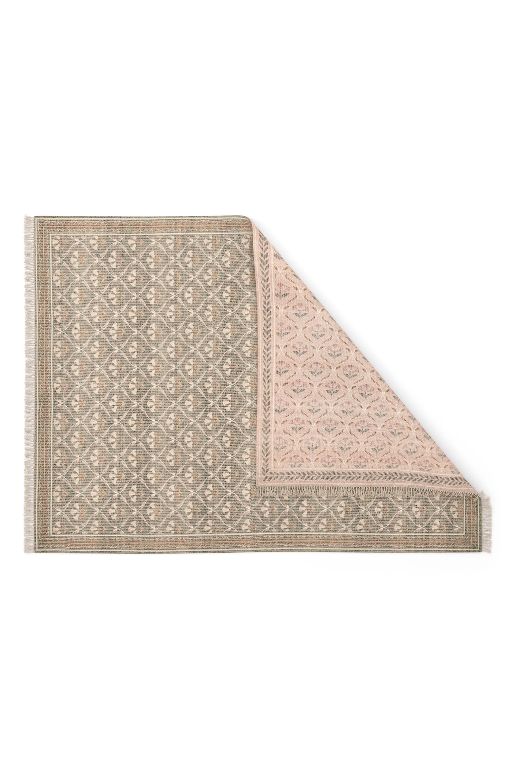 Article Cecile 9 X 12 Reversible Rug - Olive Green And Earthy Beige