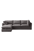 My Comfy Couches 4 Piece Cloud Set - Dark Gray Plush Chenille