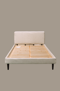 Burrow Chorus Upholstered Queen Bed Papyrus/Walnut