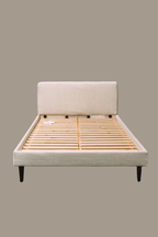 Burrow Chorus Upholstered Queen Bed Papyrus/Walnut