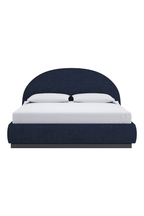 Flex King Size Upholstered Bed in Blue Jeans Chenille
