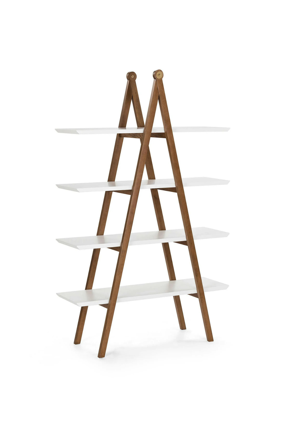Article Caliper 47" Shelving Unit - White/Walnut