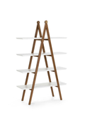 Article Caliper 47" Shelving Unit - White/Walnut