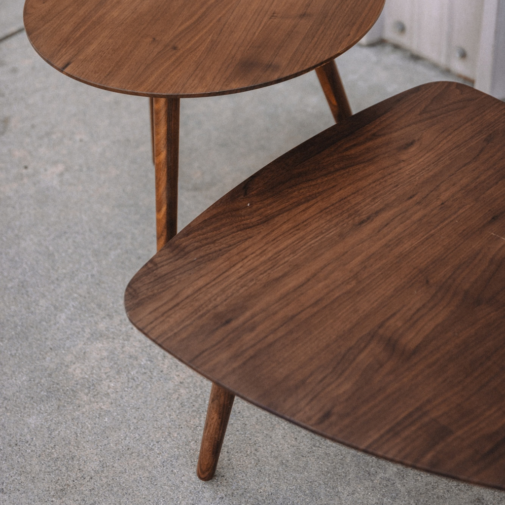 Article Amoeba Coffee & Side Table - Walnut