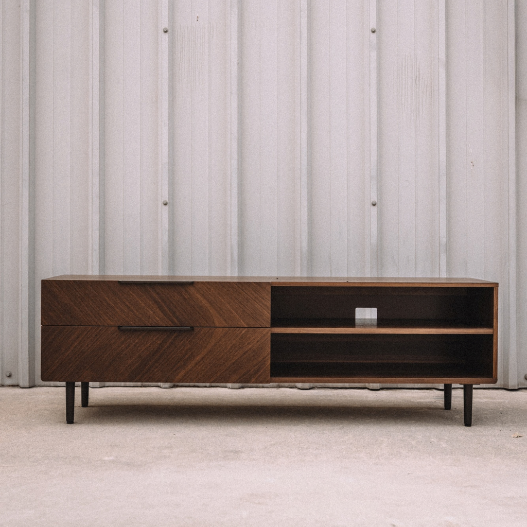 Nera 63" Low Media Unit - Walnut