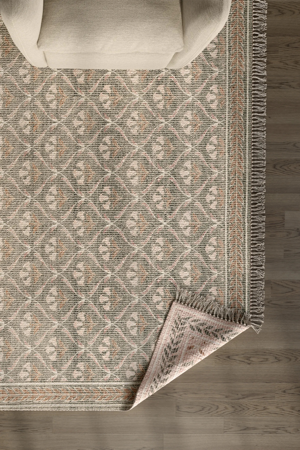 Article Cecile 9 X 12 Reversible Rug - Olive Green And Earthy Beige