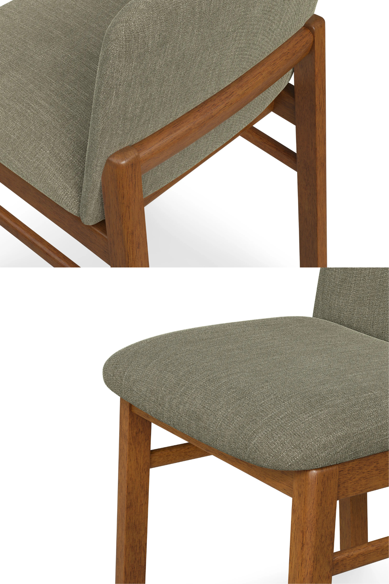 Article Mikkel Dining Chair - Walnut And Algonquin Green (Set of 6)