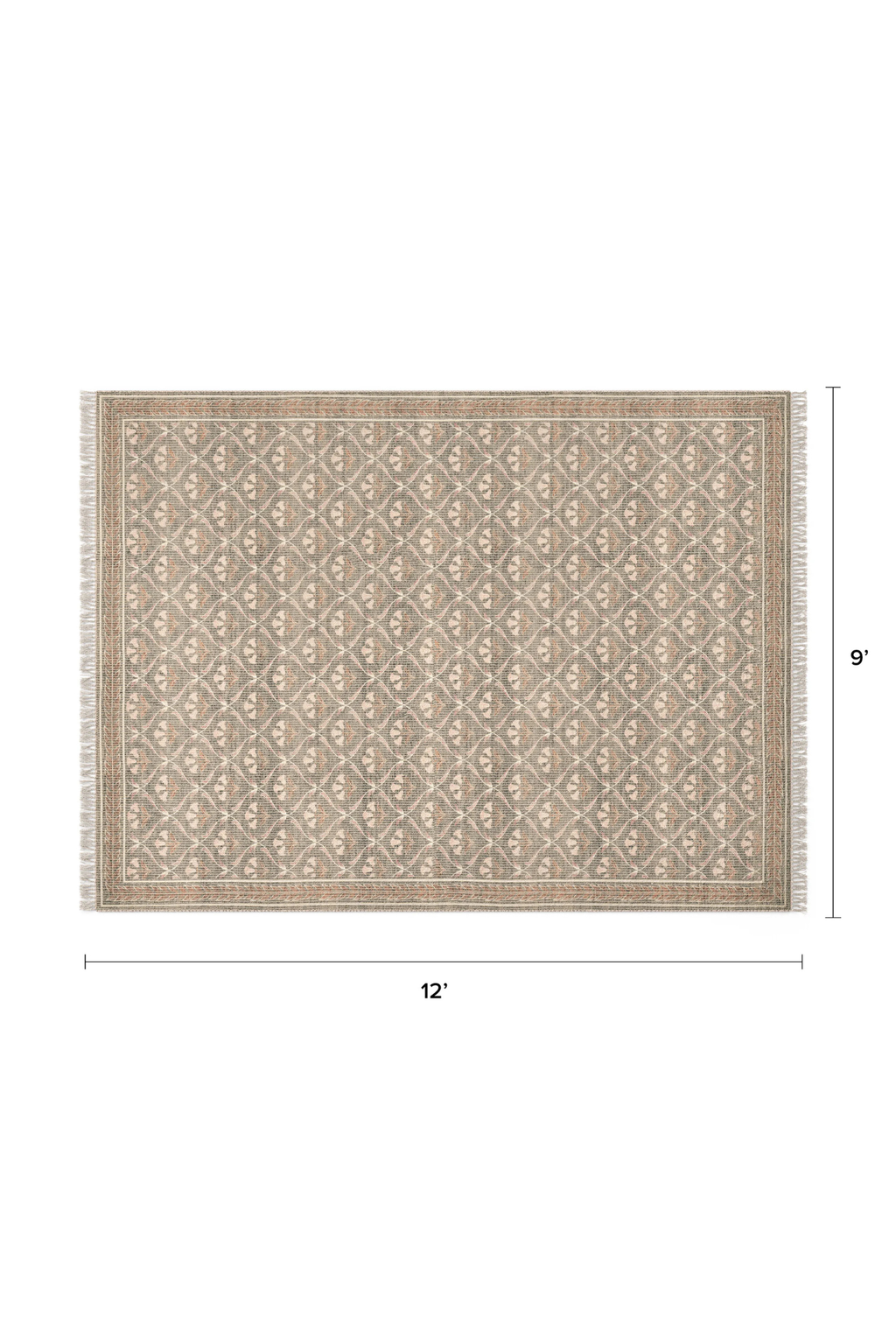 Article Cecile 9 X 12 Reversible Rug - Olive Green And Earthy Beige