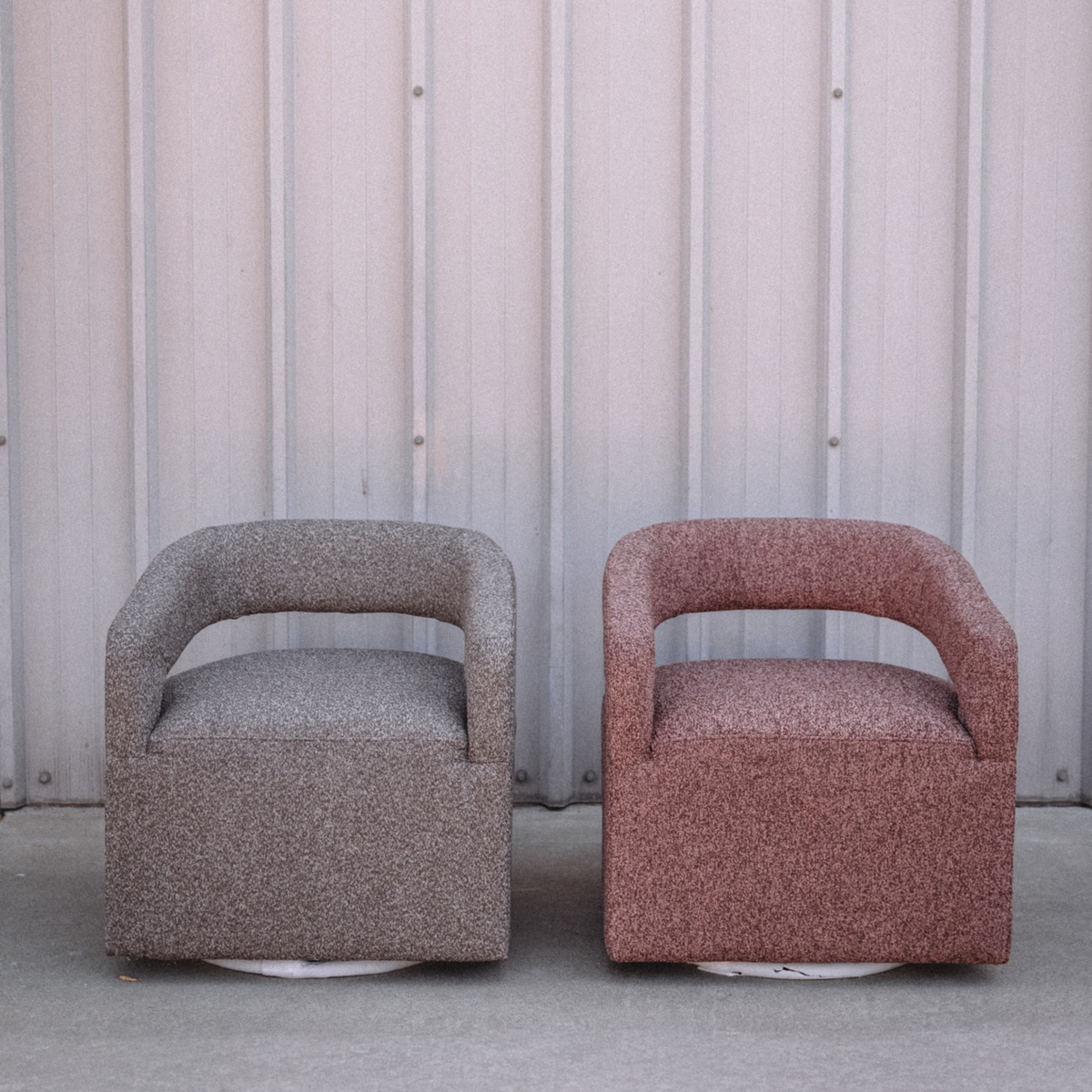 Jenny Bouclé Swivel Chair