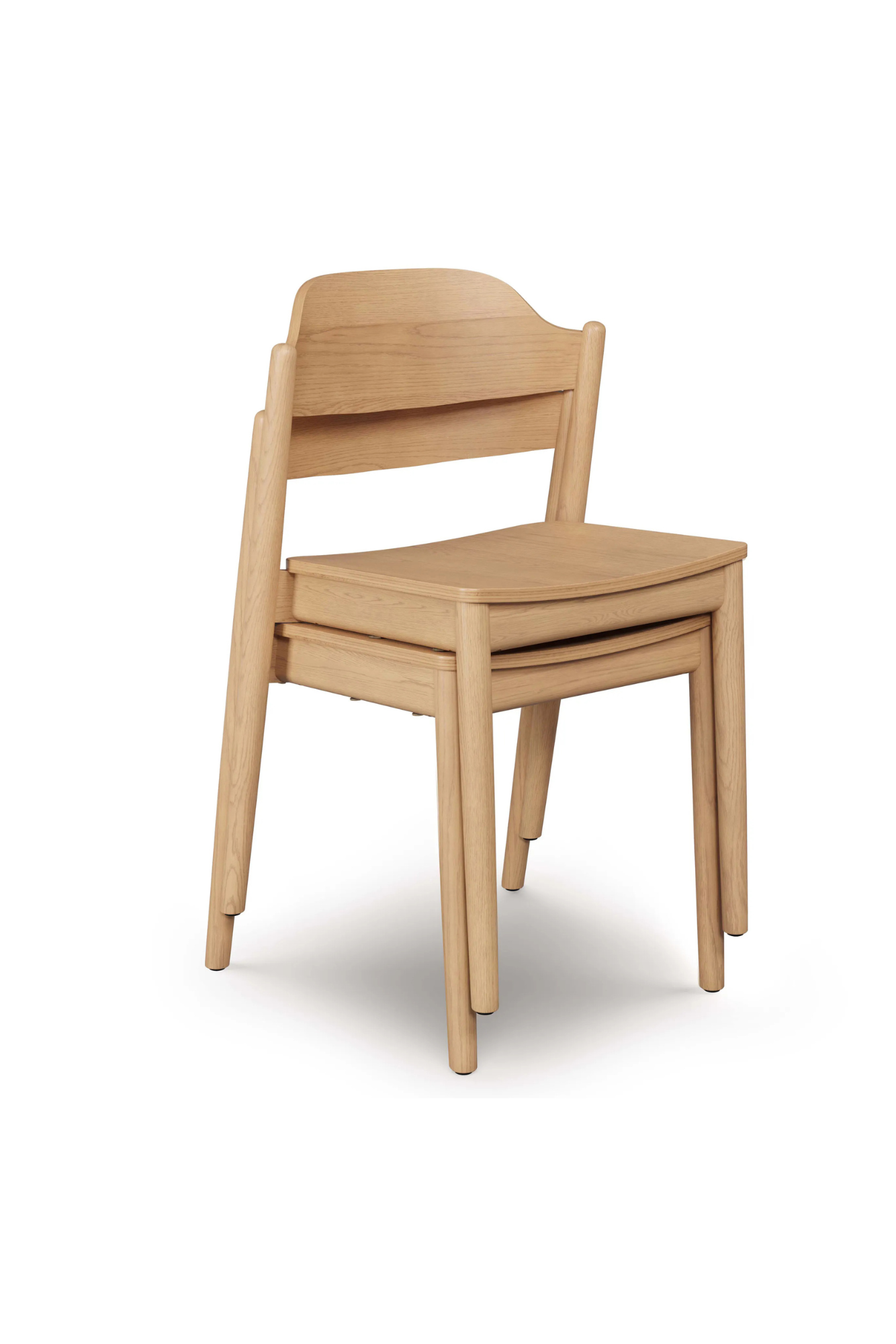Article Sylvo Stackable Dining Chair - White Oak (Set of 6)