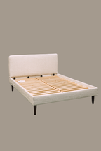 Burrow Chorus Upholstered Queen Bed Papyrus/Walnut