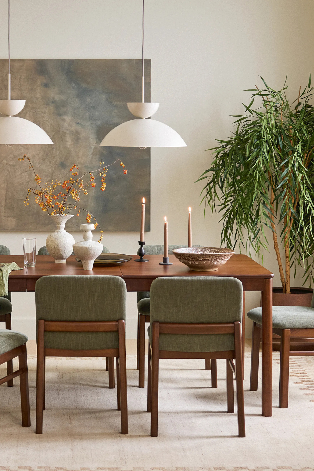 Article Heidi 78" - 97.5" Extendable Dining Table - Walnut