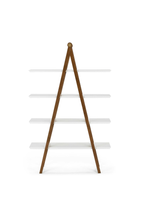 Article Caliper 47" Shelving Unit - White/Walnut