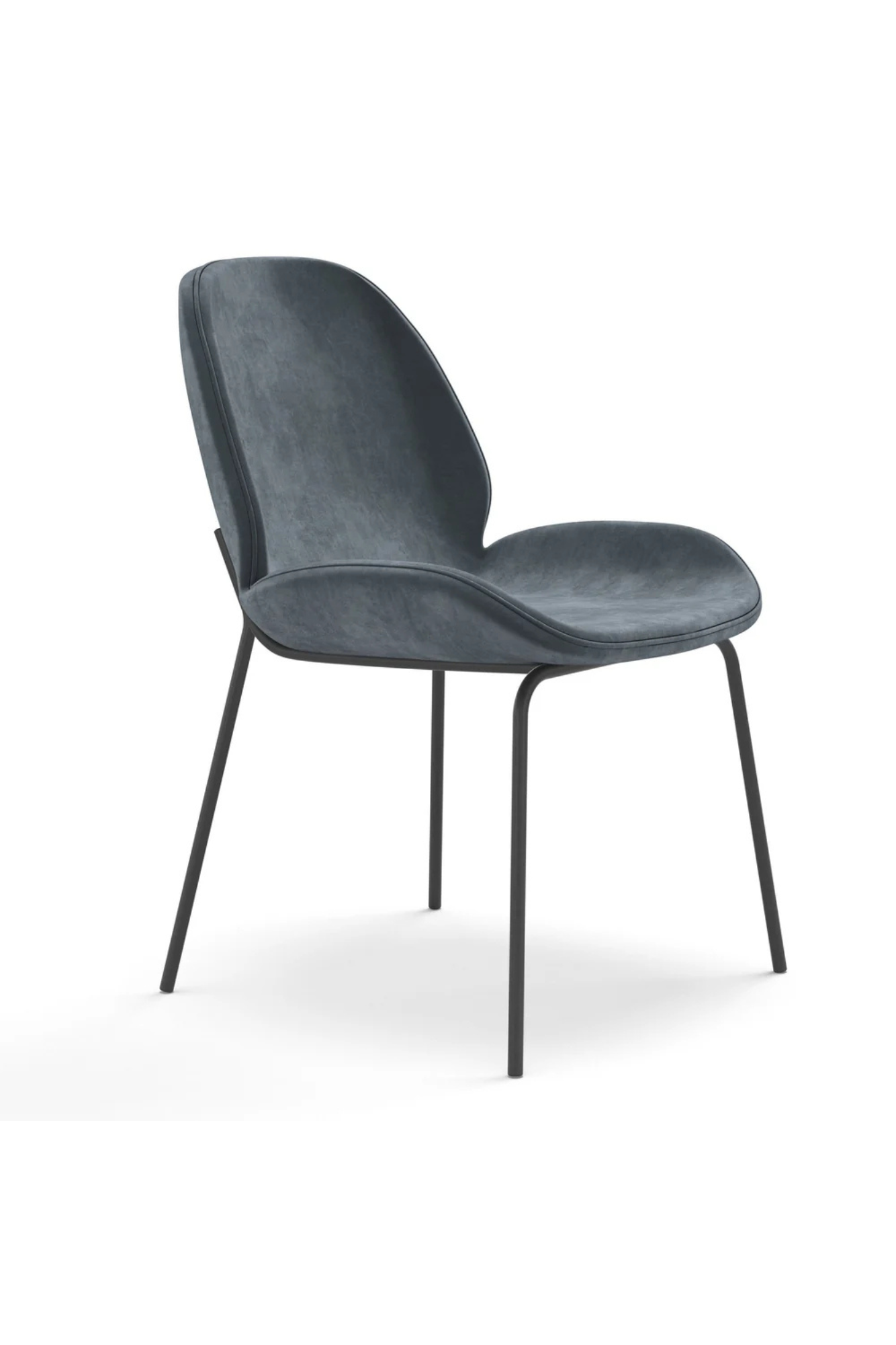 (Set of 4) Dauphine Dining Chairs - Smoked Turquoise