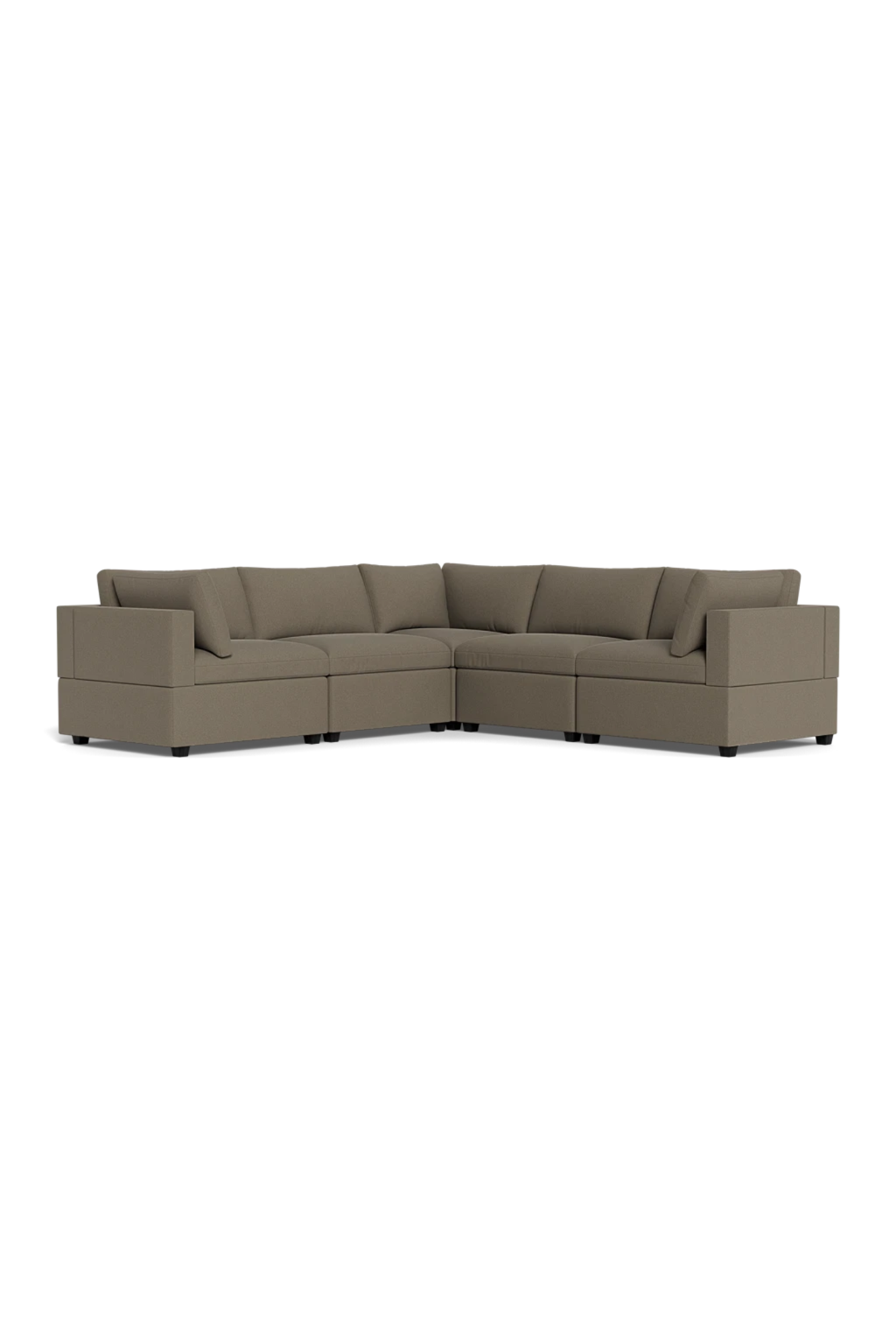 Albany Park Kova Box Cushion Corner Sectional Clay