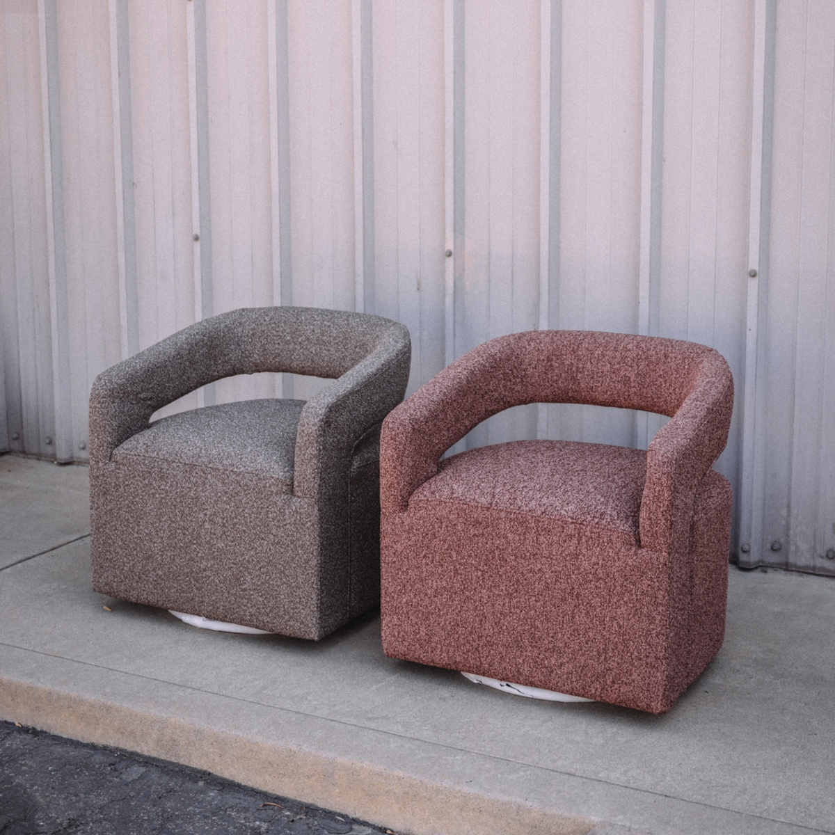 Jenny Bouclé Swivel Chair